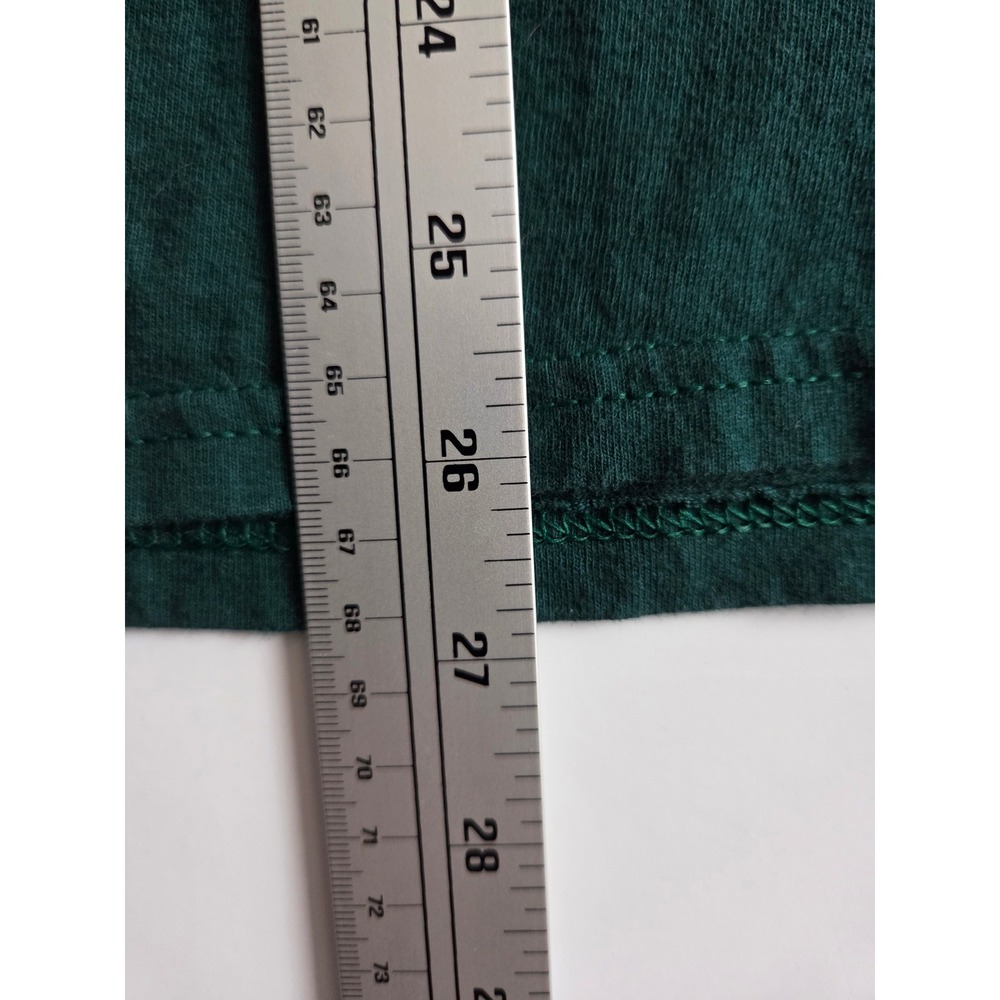 Champion Mens Forest Green Short Sleeve Crewneck T-Shirt Large Embroidered Logo - Picture 7 of 7
